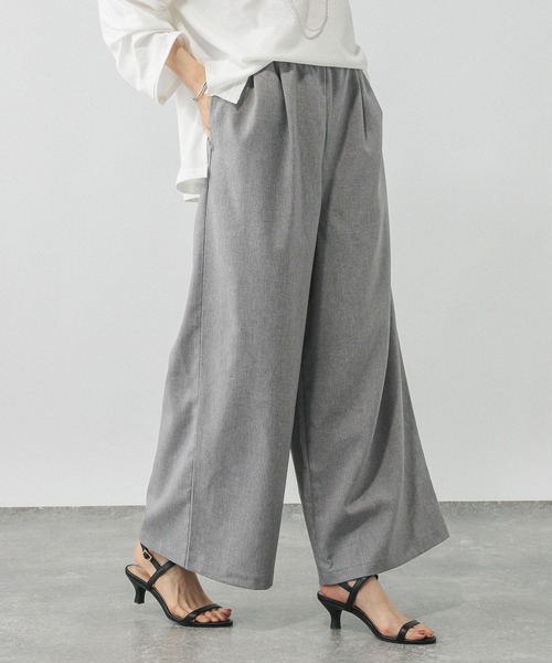 GLOBAL WORK(グローバルワーク)の「イージーケアギャザーワイドパンツ/571199(その他パンツ・レディース・グレー/ブラック/ブラウン/ボルドー・LARGE/MEDIUM/SMALL/X-SMALL)」の13枚目の写真