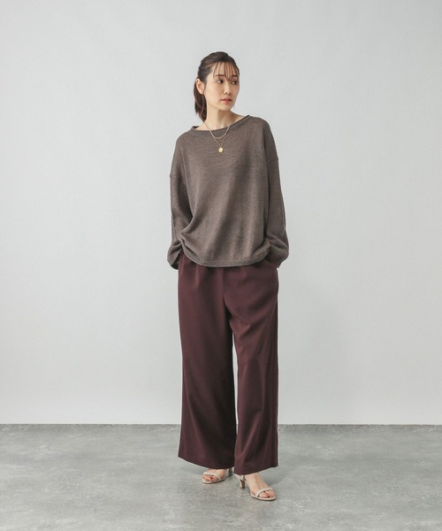 GLOBAL WORK(グローバルワーク)の「イージーケアギャザーワイドパンツ/571199(その他パンツ・レディース・グレー/ブラック/ブラウン/ボルドー・LARGE/MEDIUM/SMALL/X-SMALL)」の19枚目の写真