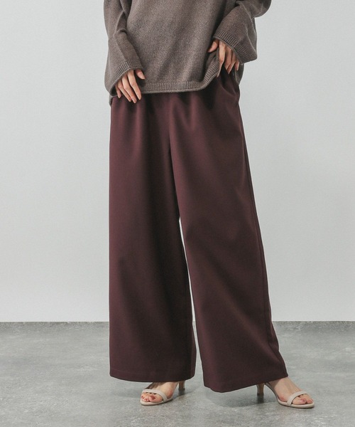 GLOBAL WORK(グローバルワーク)の「イージーケアギャザーワイドパンツ/571199(その他パンツ・レディース・グレー/ブラック/ブラウン/ボルドー・LARGE/MEDIUM/SMALL/X-SMALL)」の21枚目の写真
