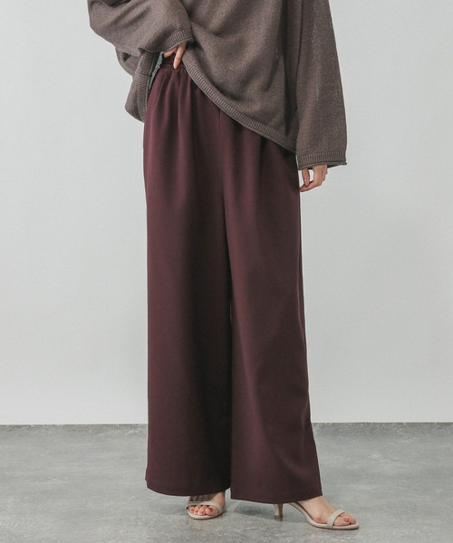 GLOBAL WORK(グローバルワーク)の「イージーケアギャザーワイドパンツ/571199(その他パンツ・レディース・グレー/ブラック/ブラウン/ボルドー・LARGE/MEDIUM/SMALL/X-SMALL)」の22枚目の写真