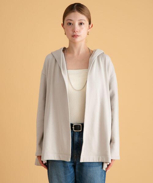 URBAN RESEARCH Sonny Label（アーバンリサーチサニーレーベル）の「裏毛フーディーカーディガン（カーディガン/ボレロ・レディース・ブラック/グレー/ベージュ系その他・FREE）」の10枚目の写真