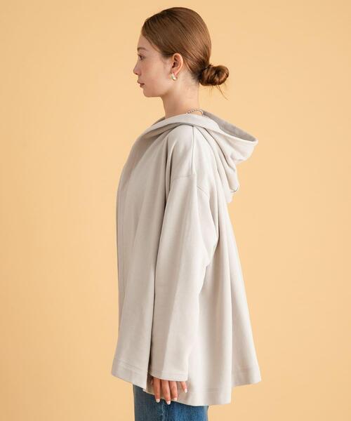 URBAN RESEARCH Sonny Label（アーバンリサーチサニーレーベル）の「裏毛フーディーカーディガン（カーディガン/ボレロ・レディース・ブラック/グレー/ベージュ系その他・FREE）」の11枚目の写真