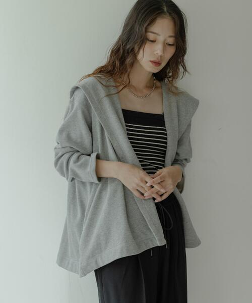 URBAN RESEARCH Sonny Label（アーバンリサーチサニーレーベル）の「裏毛フーディーカーディガン（カーディガン/ボレロ・レディース・ブラック/グレー/ベージュ系その他・FREE）」の17枚目の写真