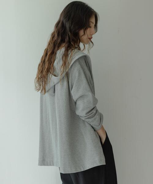 URBAN RESEARCH Sonny Label（アーバンリサーチサニーレーベル）の「裏毛フーディーカーディガン（カーディガン/ボレロ・レディース・ブラック/グレー/ベージュ系その他・FREE）」の18枚目の写真