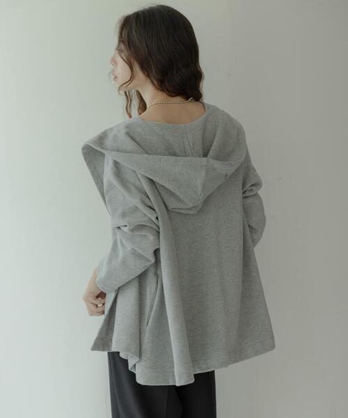 URBAN RESEARCH Sonny Label（アーバンリサーチサニーレーベル）の「裏毛フーディーカーディガン（カーディガン/ボレロ・レディース・ブラック/グレー/ベージュ系その他・FREE）」の19枚目の写真