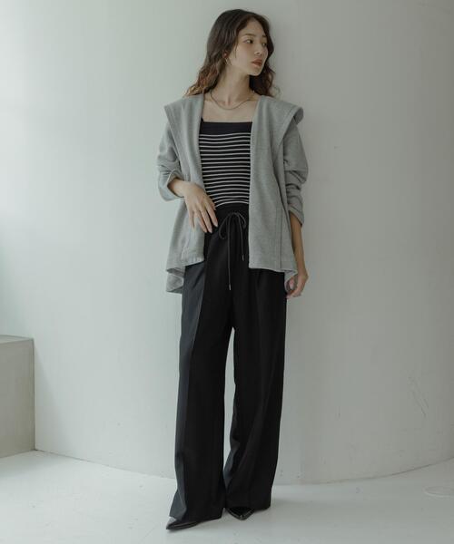 URBAN RESEARCH Sonny Label（アーバンリサーチサニーレーベル）の「裏毛フーディーカーディガン（カーディガン/ボレロ・レディース・ブラック/グレー/ベージュ系その他・FREE）」の20枚目の写真