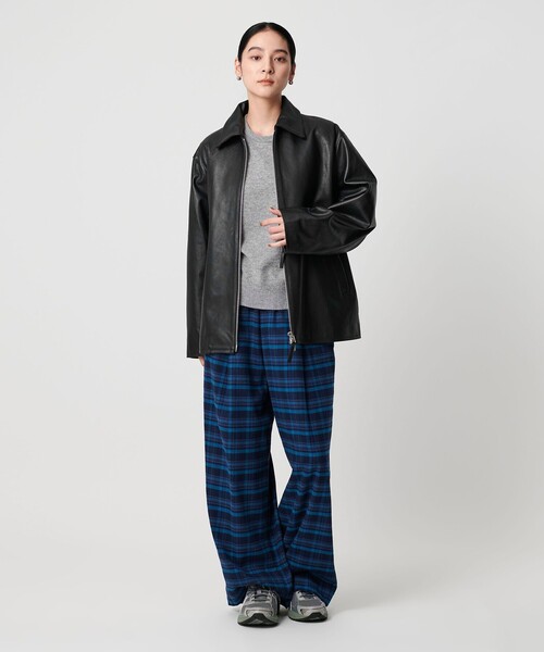 ユナイテッドアローズ シープ レザー　ジャケット　b&y size L シープレザー シングル ライダース ジャケット