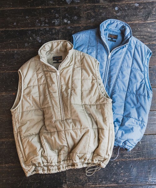BEAMS PLUS（ビームスプラス）の「パフィー ベスト（ダウンベスト・メンズ・ベージュ/サックスブルー・XL/L/M/S）」の3枚目の写真