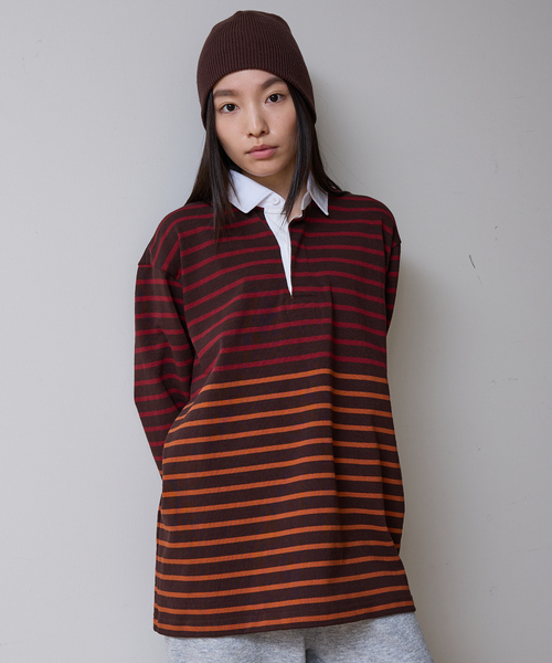 Barbarian(バーバリアン)の「【BARBARRIAN / バーバリアン】12ozHEAVY WEIGHT/ポロシャツ/ラガーシャツ/ユニセックス【WEB限定】(ポロシャツ・メンズ・ブルー系その他/ネイビー/ブラウン/ピンク・S/M/L/XL)」の1枚目の写真