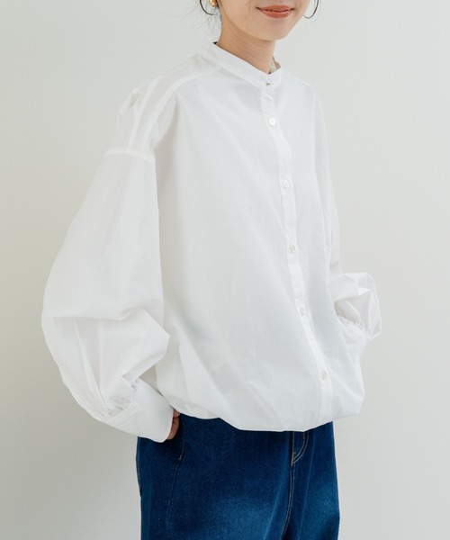 refinedworks（リファインドワークス）の「【refinedworks】裾スピンドル がアクセントの チュニック（シャツ/ブラウス・レディース・ブルー/ブラック/ホワイト・FREE）」の9枚目の写真