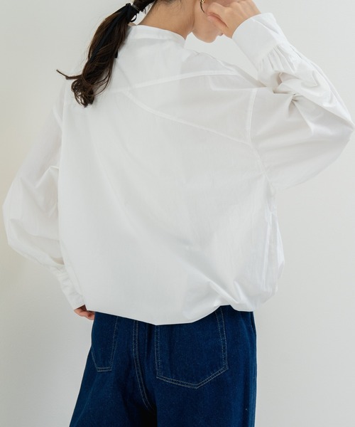 refinedworks（リファインドワークス）の「【refinedworks】裾スピンドル がアクセントの チュニック（シャツ/ブラウス・レディース・ブルー/ブラック/ホワイト・FREE）」の12枚目の写真