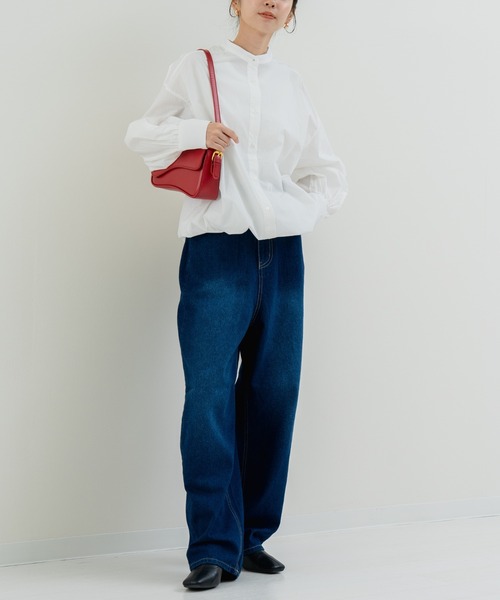 refinedworks（リファインドワークス）の「【refinedworks】裾スピンドル がアクセントの チュニック（シャツ/ブラウス・レディース・ブルー/ブラック/ホワイト・FREE）」の21枚目の写真