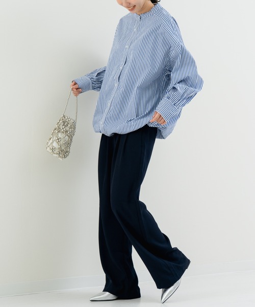 refinedworks（リファインドワークス）の「【refinedworks】裾スピンドル がアクセントの チュニック（シャツ/ブラウス・レディース・ブルー/ブラック/ホワイト・FREE）」の19枚目の写真