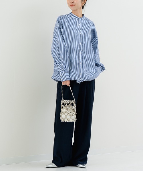 refinedworks（リファインドワークス）の「【refinedworks】裾スピンドル がアクセントの チュニック（シャツ/ブラウス・レディース・ブルー/ブラック/ホワイト・FREE）」の20枚目の写真