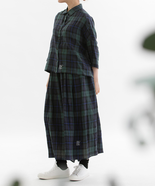 nop de nod（ノップドゥノッド）の「Ciel リネンタータン6分袖シャツ 