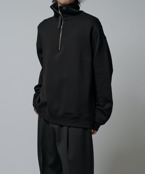 Lui's(ルイス)の「シルキーポンチハーフジップ(Tシャツ/カットソー・メンズ・チャコールグレー/ブラック・M/S)」の22枚目の写真