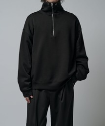 Lui's | シルキーポンチハーフジップ(Tシャツ/カットソー)