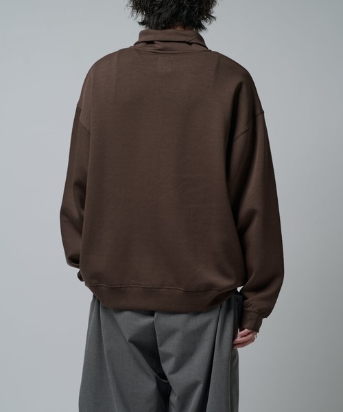 Lui's(ルイス)の「シルキーポンチハーフジップ(Tシャツ/カットソー・メンズ・チャコールグレー/ブラック・M/S)」の18枚目の写真