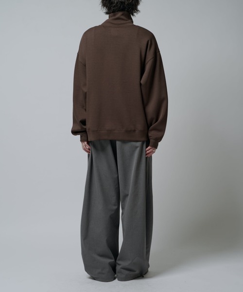 Lui's(ルイス)の「シルキーポンチハーフジップ(Tシャツ/カットソー・メンズ・チャコールグレー/ブラック・M/S)」の21枚目の写真