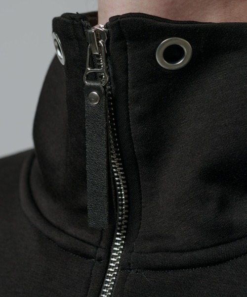 Lui's(ルイス)の「シルキーポンチハーフジップ(Tシャツ/カットソー・メンズ・チャコールグレー/ブラック・M/S)」の9枚目の写真