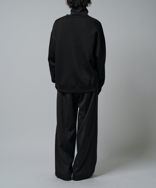 Lui's(ルイス)の「シルキーポンチハーフジップ(Tシャツ/カットソー・メンズ・チャコールグレー/ブラック・M/S)」の12枚目の写真