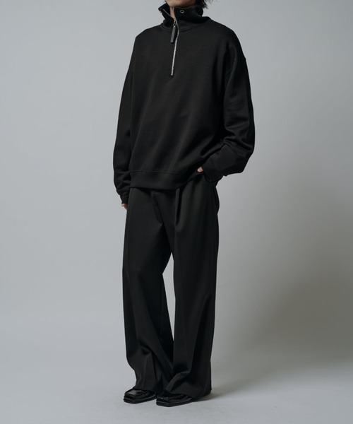 Lui's(ルイス)の「シルキーポンチハーフジップ(Tシャツ/カットソー・メンズ・チャコールグレー/ブラック・M/S)」の11枚目の写真