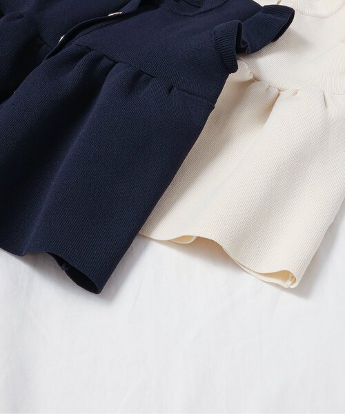 apres les cours（アプレレクール）の「【ジュニア対応】ペプラムフリルニットベスト_マシンウォッシャブル（ベスト・キッズ・アイボリー/ネイビー・100/120/140）」の10枚目の写真