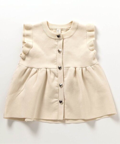 apres les cours（アプレレクール）の「【ジュニア対応】ペプラムフリルニットベスト_マシンウォッシャブル（ベスト・キッズ・アイボリー/ネイビー・100/120/140）」の11枚目の写真