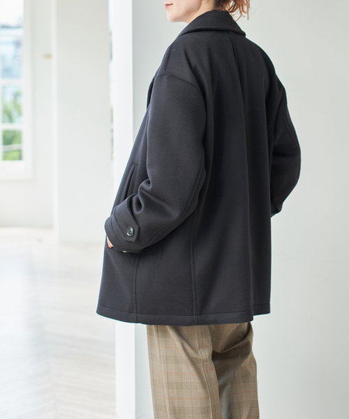 Spick & Span（スピックアンドスパン）の「S160ビーバーPコート（ピーコート・レディース・チャコールグレー/ブラック・36/38）」の21枚目の写真