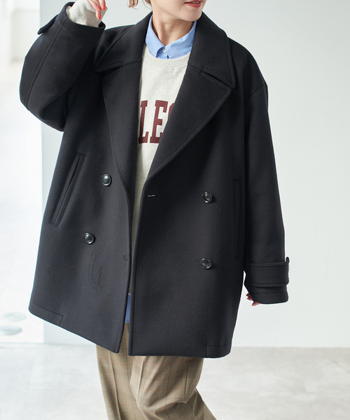 Spick & Span（スピックアンドスパン）の「S160ビーバーPコート（ピーコート・レディース・チャコールグレー/ブラック・36/38）」の22枚目の写真