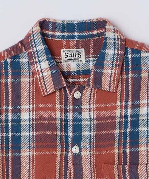 SHIPS（シップス）の「SHIPS: AUTHENTIC ウィークエンド チェック ネル シャツ（シャツ/ブラウス・メンズ・ナチュラル/レッド・SMALL/MEDIUM/LARGE/X-LARGE）」の9枚目の写真