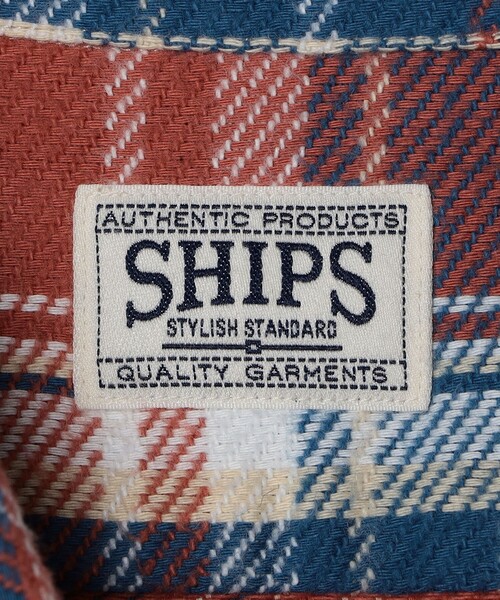 SHIPS（シップス）の「SHIPS: AUTHENTIC ウィークエンド チェック ネル シャツ（シャツ/ブラウス・メンズ・ナチュラル/レッド・SMALL/MEDIUM/LARGE/X-LARGE）」の10枚目の写真