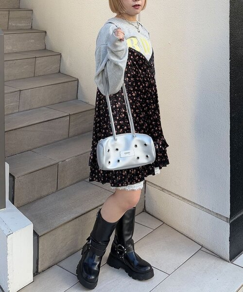 ちかっぱ　　　アルベロベロ　総柄　チュニック　ワンピース アルベロベロ ワンピース チュニックアニマル柄 パッチワーク