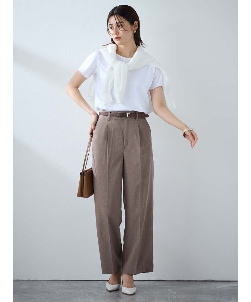 Perfect Suit FActory(パーフェクトスーツファクトリー)の「【接触冷感】シルク混ブラウス ホワイト/サックス(シャツ/ブラウス・レディース・ホワイト/サックスブルー・S/L/M)」の11枚目の写真