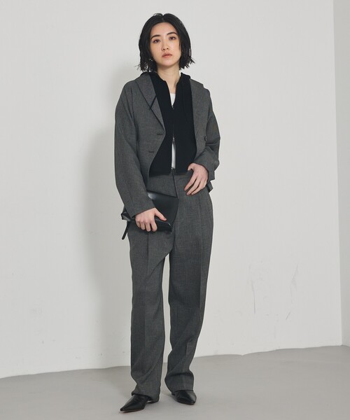 qualite（カリテ）の「【大人のパーカー】フーディーニットブルゾン/秋服/ジップパーカー/ショートパーカー（パーカー・レディース・ブラック/オフホワイト・フリー）」の20枚目の写真