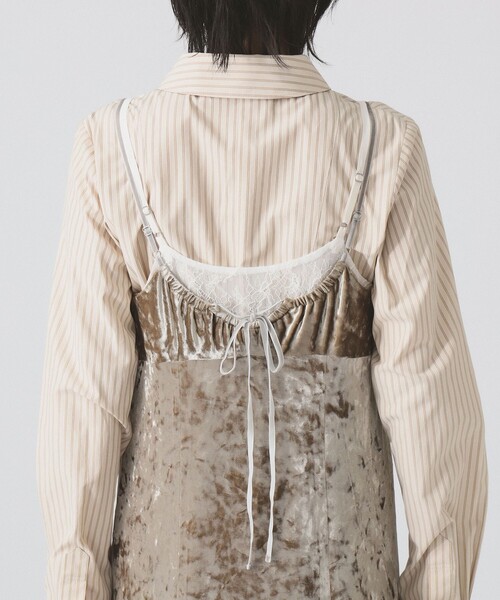 Ray BEAMS(レイビームス)の「ベロア レース レイヤー ワンピース(ワンピース・レディース・ブラック/ベージュ・1/0)」の13枚目の写真