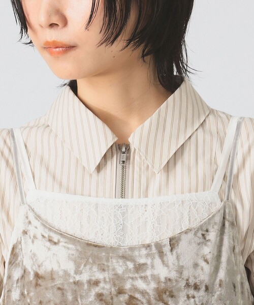 Ray BEAMS(レイビームス)の「ベロア レース レイヤー ワンピース(ワンピース・レディース・ブラック/ベージュ・1/0)」の14枚目の写真