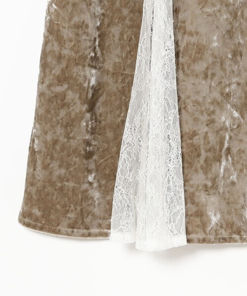 Ray BEAMS(レイビームス)の「ベロア レース レイヤー ワンピース(ワンピース・レディース・ブラック/ベージュ・1/0)」の22枚目の写真