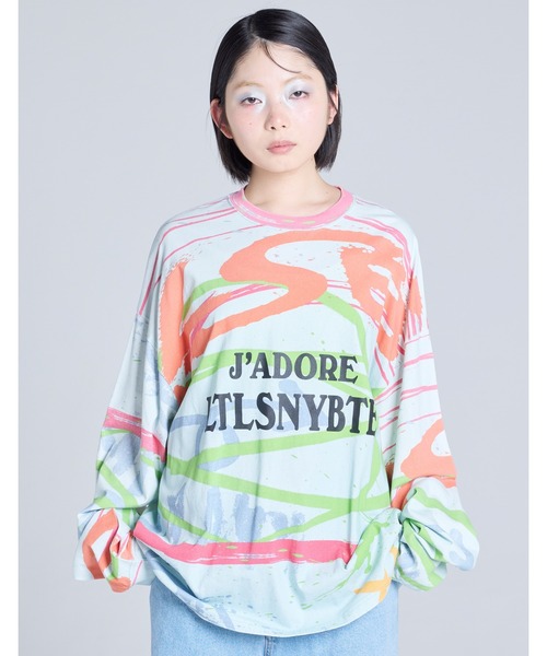 Little sunny bite(リトルサニーバイト)の「【RS】【Little Sunny Bite】Jadore LSB top(Tシャツ/カットソー・レディース・ブラック/ピンク/ブルー・MEDIUM/SMALL)」の3枚目の写真