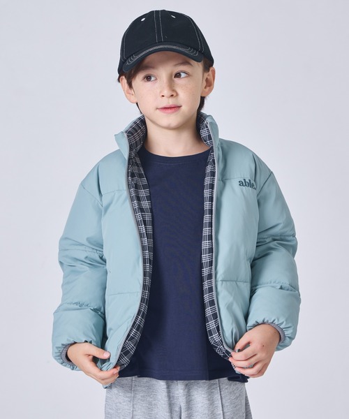 pairmanon（ペアマノン）の「【エアサーマル】ユニセックス リバーシブル 中わたジャケット（ブルゾン・キッズ・ブラック系その他2/ブラック系その他・100/110/120/130/140/150/90）」の8枚目の写真