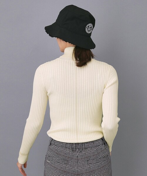 ADABAT NAVY】ワイドリブスプリットカラーニット（ニット/セーター