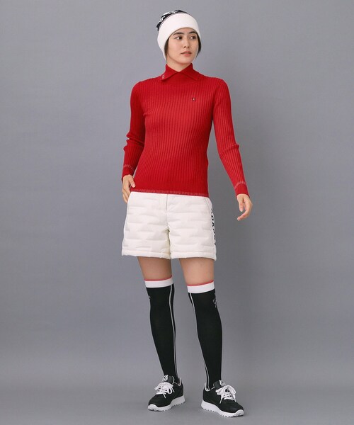 ADABAT NAVY】ワイドリブスプリットカラーニット（ニット/セーター