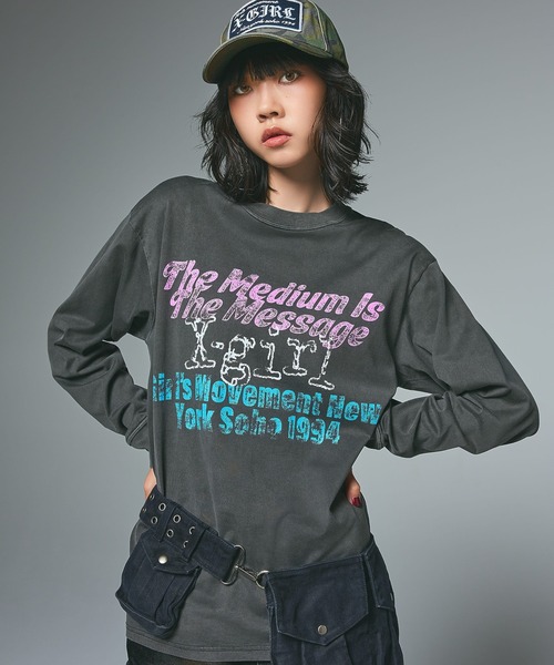 X-girl（エックスガール）の「EYELET BELT 2WAY BAG（ボディバッグ/ウエストポーチ・レディース・ブラック/ブラウン・ONE SIZE）」の4枚目の写真