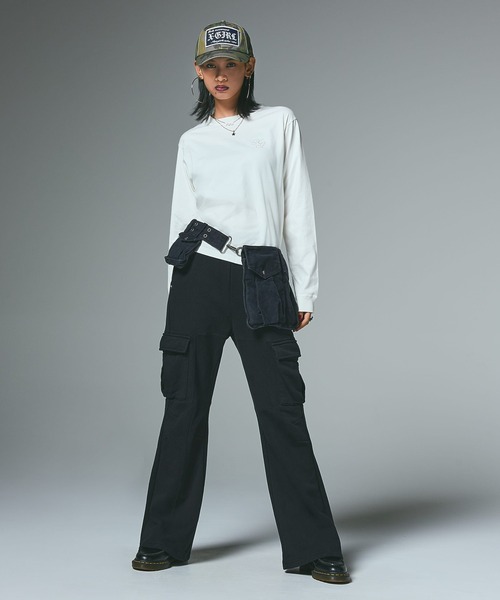 X-girl（エックスガール）の「EYELET BELT 2WAY BAG（ボディバッグ/ウエストポーチ・レディース・ブラック/ブラウン・ONE SIZE）」の18枚目の写真