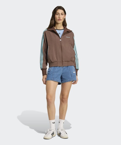 adidas(アディダス)の「テーラード トラックスーツ ジャケット / ジャージ / トラックジャケット / アディダスオリジナルス adidas Originals(その他アウター・レディース・カーキ/ブラウン・XX-LARGE/LARGE/MEDIUM/SMALL/X-LARGE/X-SMALL)」の6枚目の写真