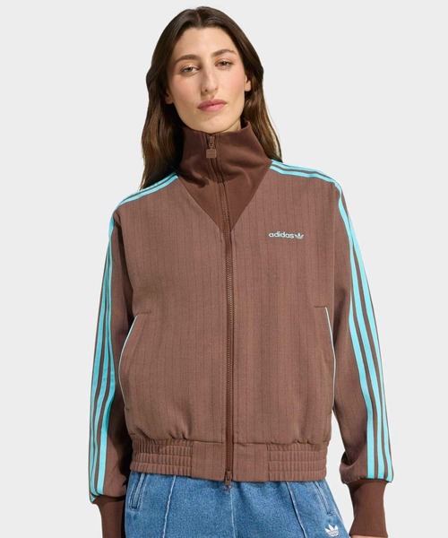 adidas(アディダス)の「テーラード トラックスーツ ジャケット / ジャージ / トラックジャケット / アディダスオリジナルス adidas Originals(その他アウター・レディース・カーキ/ブラウン・XX-LARGE/LARGE/MEDIUM/SMALL/X-LARGE/X-SMALL)」の4枚目の写真