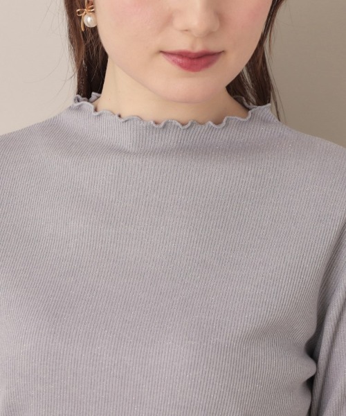 couture brooch(クチュールブローチ)の「【ほんのりシアー・きれいめ】サステナブル テレコインナートップス(Tシャツ/カットソー・レディース・ボルドー/アイボリー/サックスブルー/ブラック・42/38/40/36)」の7枚目の写真