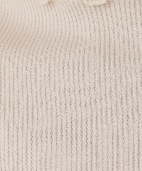 couture brooch(クチュールブローチ)の「【ほんのりシアー・きれいめ】サステナブル テレコインナートップス(Tシャツ/カットソー・レディース・ボルドー/アイボリー/サックスブルー/ブラック・42/38/40/36)」の14枚目の写真