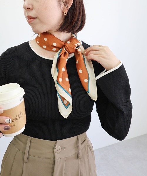 MIAN (ミアン)の「ポルカドットマルチスカーフ(バンダナ/スカーフ・レディース・ブラウン・FREE)」の3枚目の写真