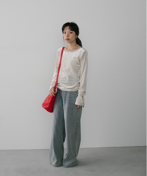 DRWCYS（ドロシーズ）の「ワンハンドルバケツ型バック（ショルダーバッグ・レディース・ブラック/レッド・FREE）」の4枚目の写真